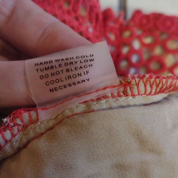 Sugar + Lips Red Lace Skirt tulip-hem Pencil Skirt miniskirt S Cute Sexy - Picture 12 of 14